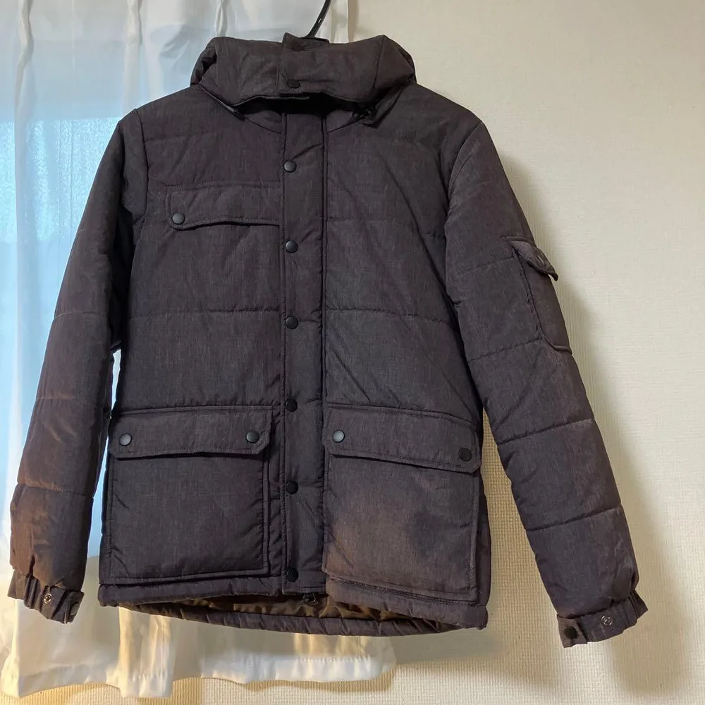 〔美品〕UNFIT(アンフィット)フード付き ダウンジャケット ブラウン