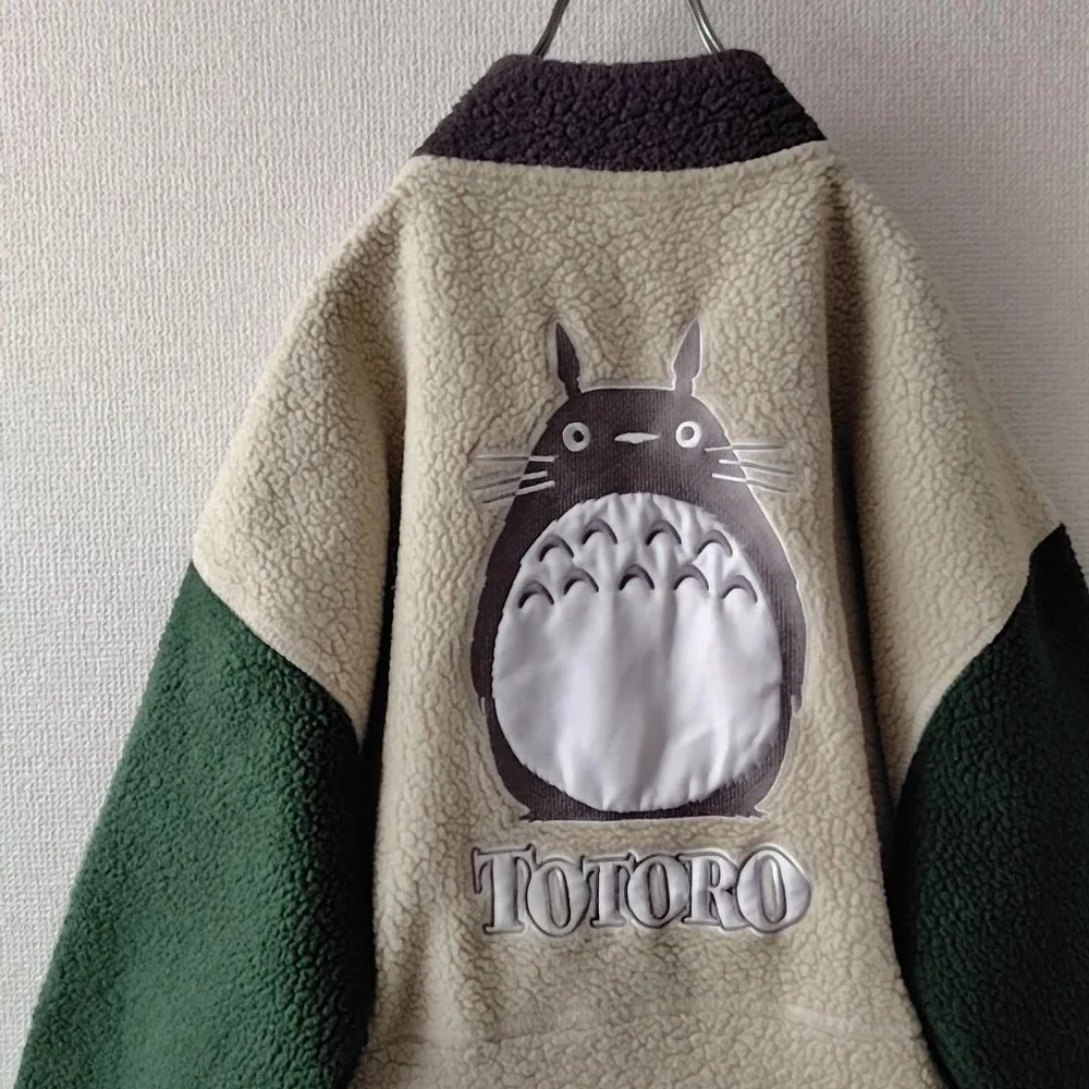 海外限定☆スタジオジブリ 隣のトトロ 刺繍 ボアフリース ジャケット