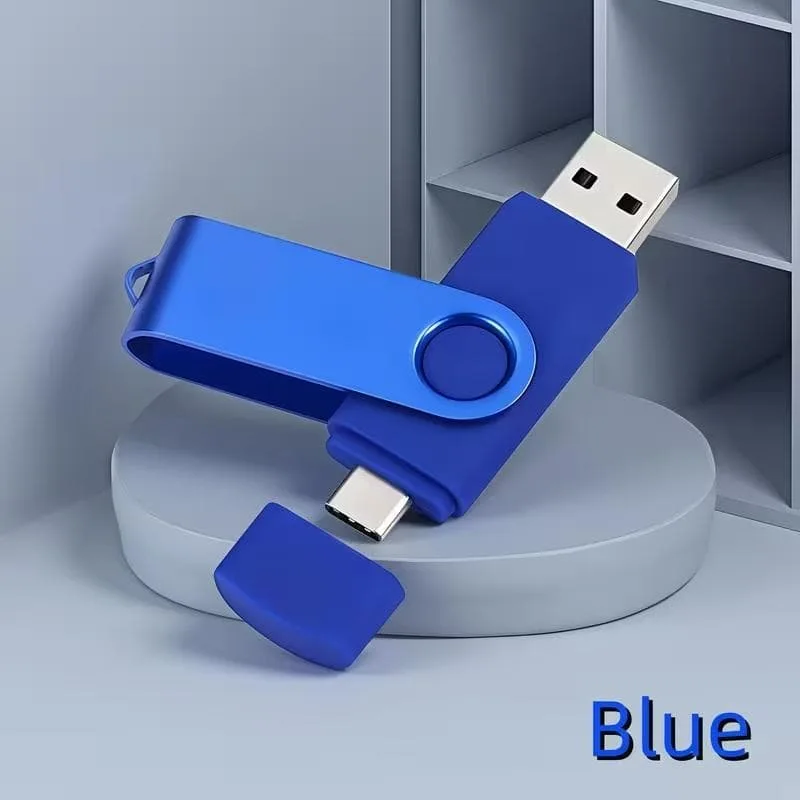 【容量チェック済み】USB2.0メモリ Type-C 116GB ブルー