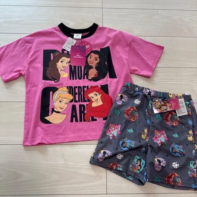 新品 Disney PRINCESS Tシャツ 120cm ハーフパンツ