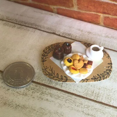 【お値下げ中】ミニチュアスイーツ&カフェセット ハンドメイド ドールハウス用