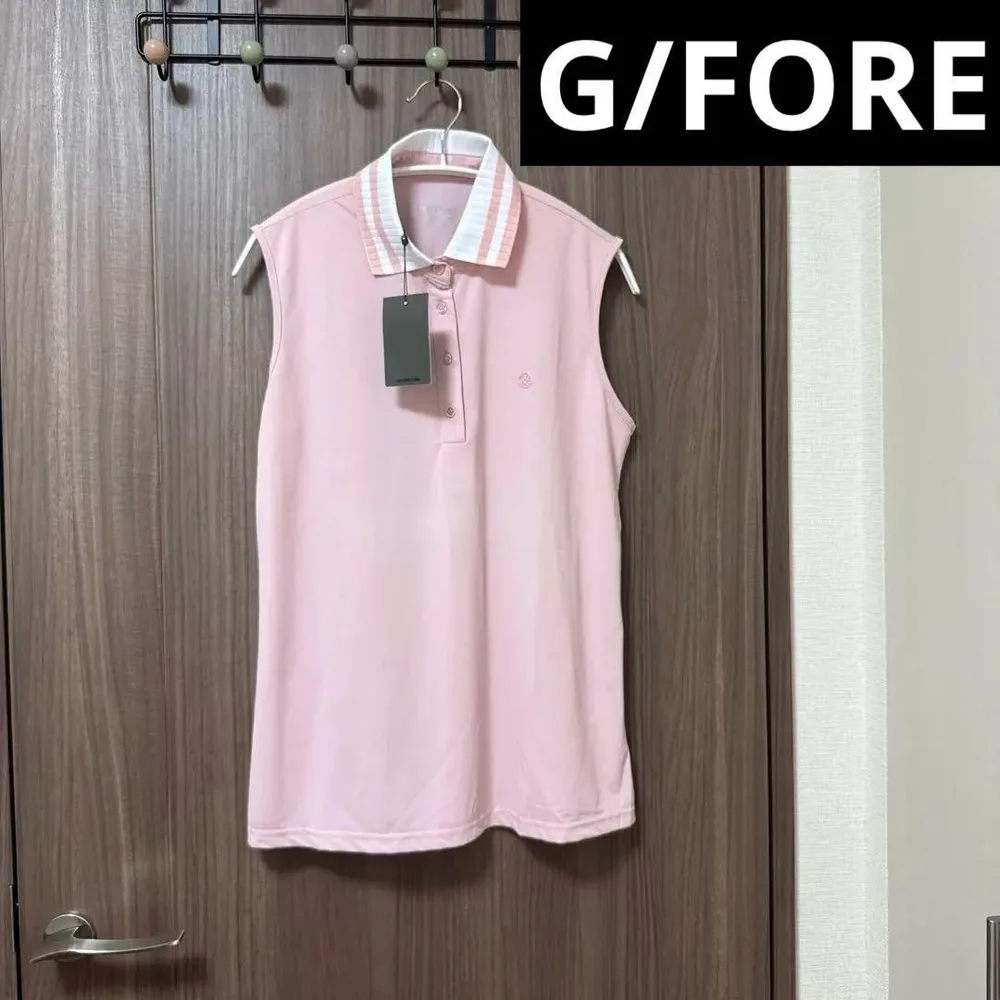 新品 タグ付き G/FORE ゴルフウェア ノースリーブ レディース ピンク