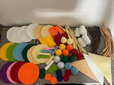 フェルト製 ハンドメイド おままごと 知育玩具 セットNo.3