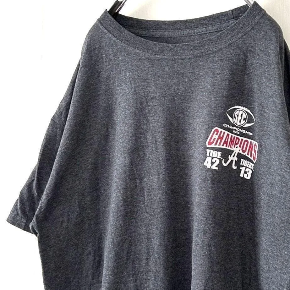 チャンピオンズ フットボール TIDE Tシャツ グレー 灰色 古着