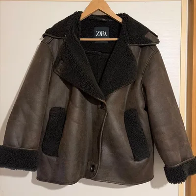 ZARA ダブルフェイス フェイクムートン ボアジャケット xxs 【完売品】