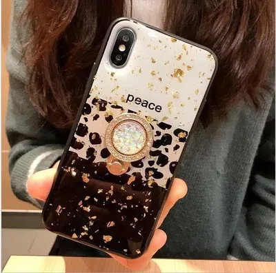 三色ヒョウ柄 iPhone12mini リング付き phoneケース
