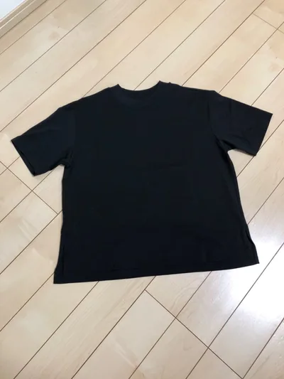UNIQLO AIRism Cotton T-shirt สีดำ M
