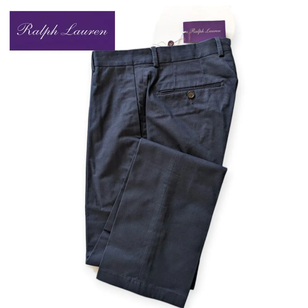 【新品】RALPHLAUREN PURPLE LABEL ネイビースラックス