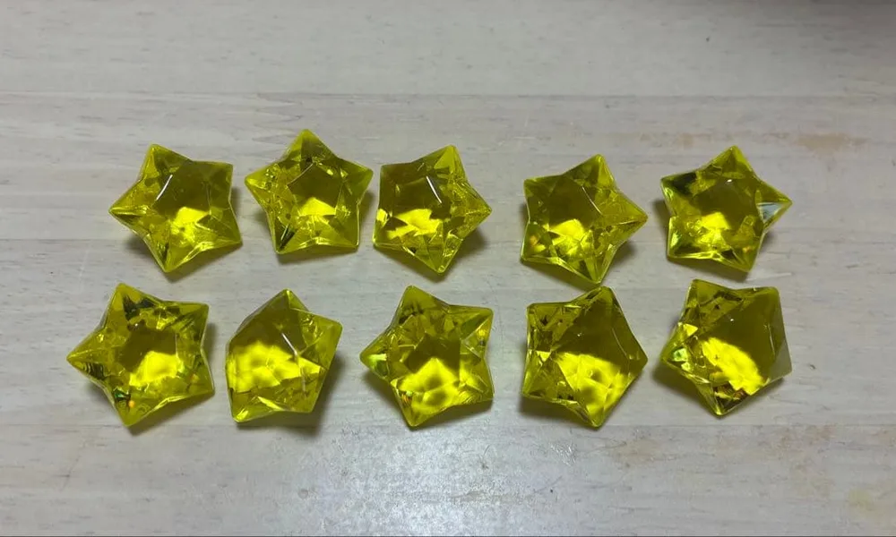 【アクリルストーン】星型 イエロー 10個セット