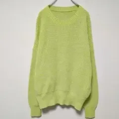 美品 コラージュガリャルダガランテ ローゲージニット イエローグリーン F