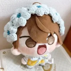 ぬいぐるみ にじまるっと ヘッドドレス お花 ヘアバンド 水色 にじさんじ 青