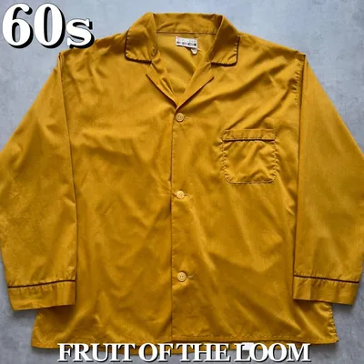 60s FRUIT OF THE LOOM オープンカラー パジャマシャツ