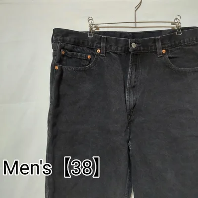 S151【US輸入】Levi's デニムショートパンツ【38】ブラック 550