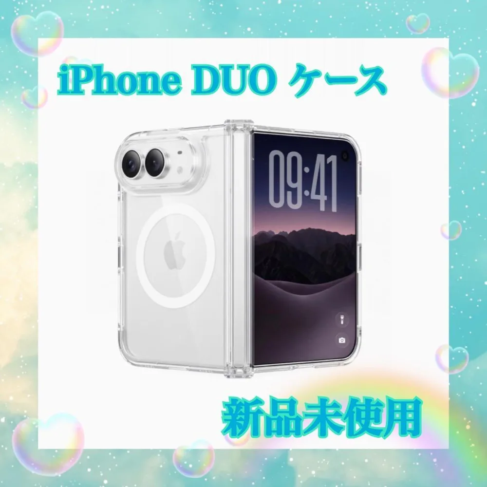 iPhoneDUOケース MagSafe対応 ヒンジ保護 耐衝撃 米軍MIL規格