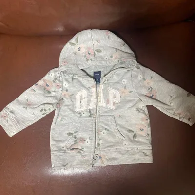 GAP baby 花柄ジップアップパーカー 80cm 12-18months