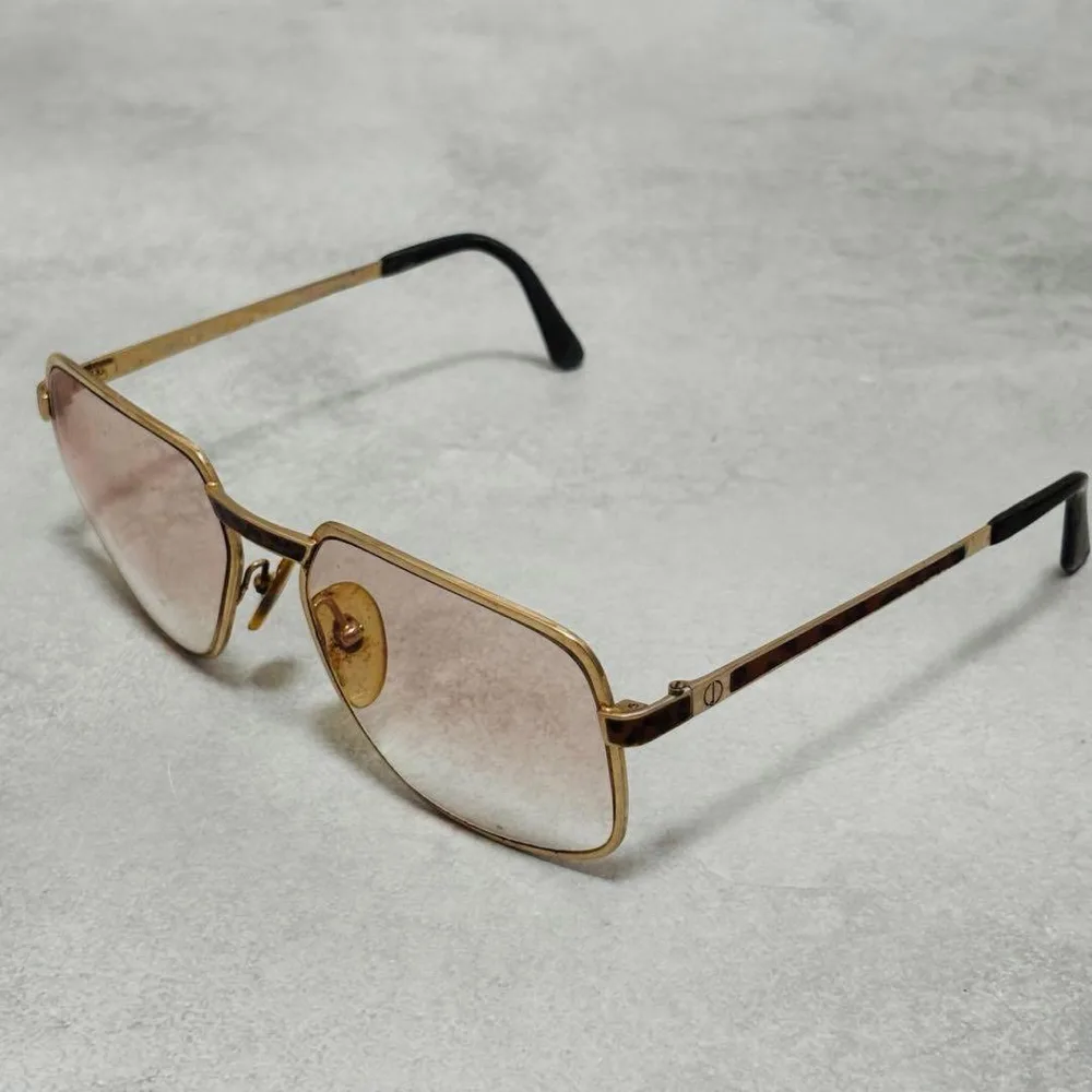 【度あり】DUNHILL ダンヒル メガネ 眼鏡 dロゴ ベッコウ