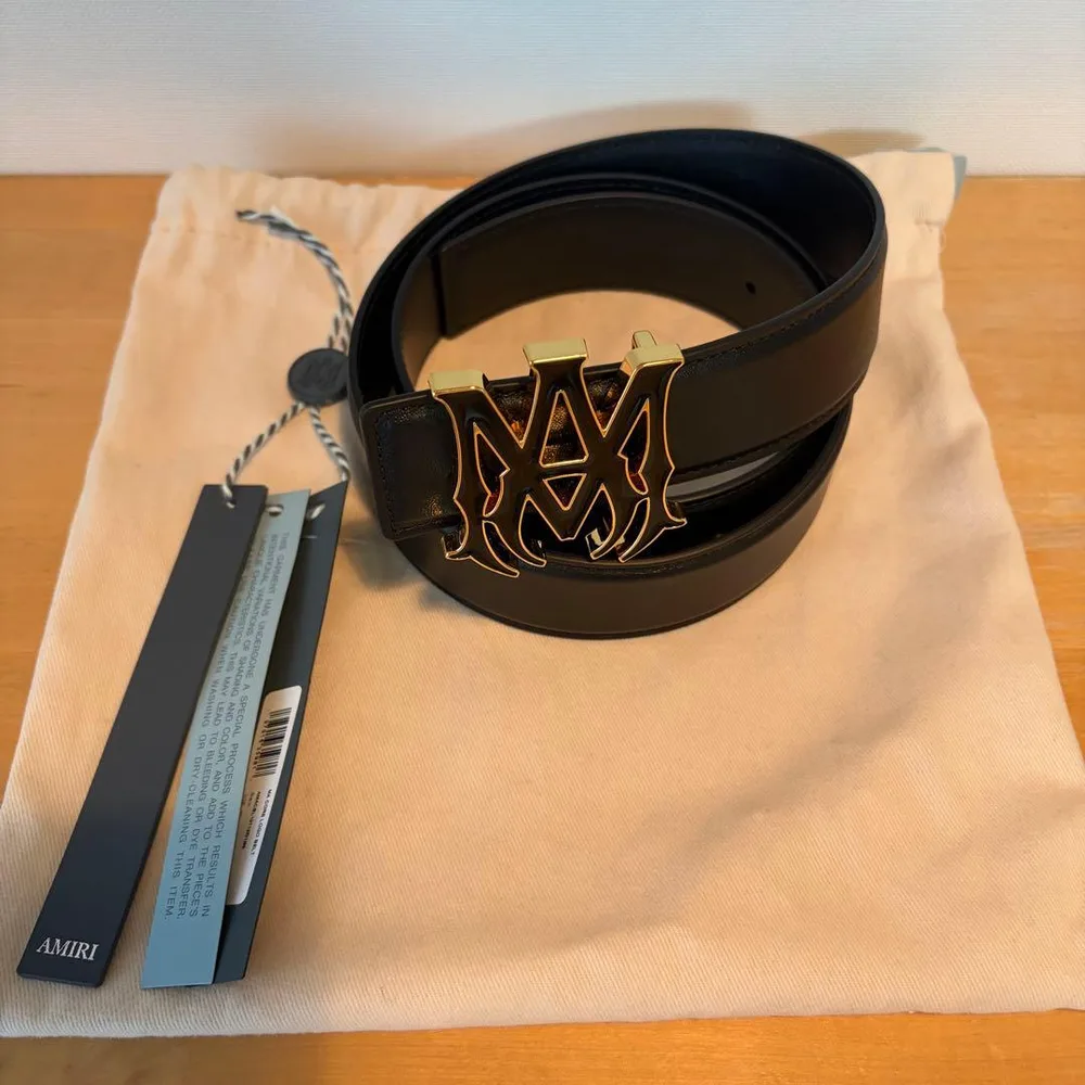 AMIRI MA CORE LOGO BELT レザーベルト 85