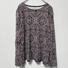 クロフトアンドバロー⭐️【M】ペイズリー 総柄 カットソー ボートネック 長袖