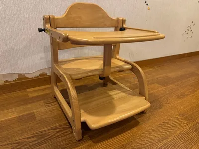 足の補修有り 大和屋 すくすくローチェアⅡ ナチュラル 木製 ベビーチェア