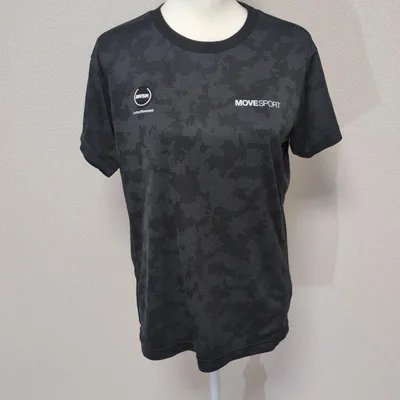 MOVE SPORT 半袖 Tシャツ ブラック カモフラ柄