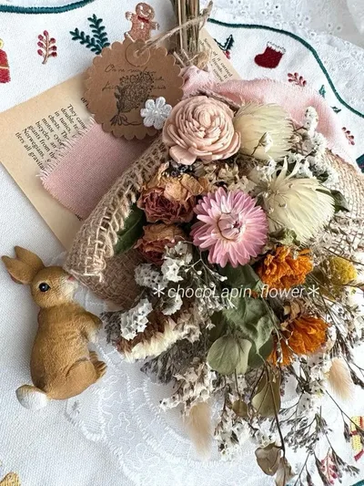 ❁⃘期間限定SALE 秋色お花のスワッグ❁⑅︎◡̈︎* 誕生日 ♡インテリア 匿名配送