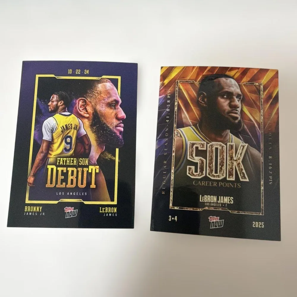 Topps Now LeBron James Bronny James カード