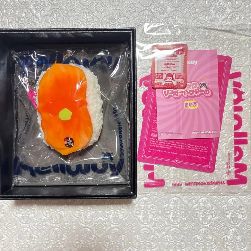 Mellojoy お寿司 赤貝 ムースクリーム スクイーズ マジックパウダー