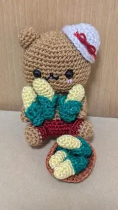 とうもろこし くま あみぐるみ ハンドメイド