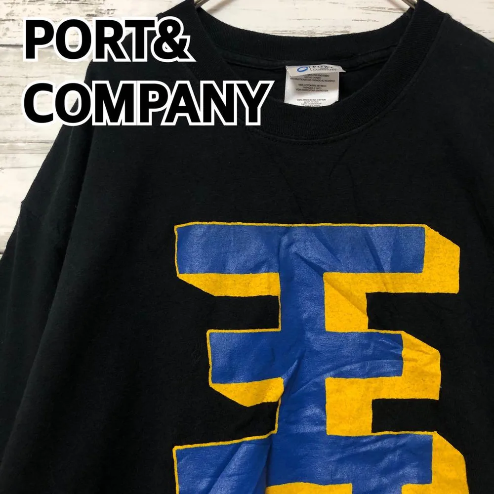 PORT&COMPANY 半袖Tシャツ メンズL ラバービッグプリント