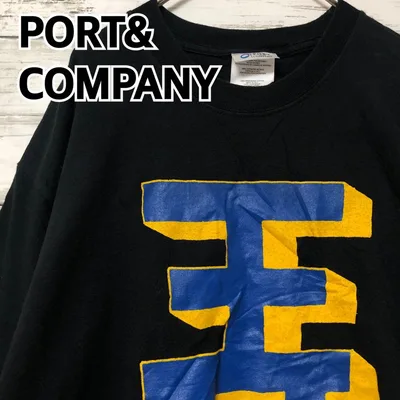 PORT&COMPANY 半袖Tシャツ メンズL ラバービッグプリント