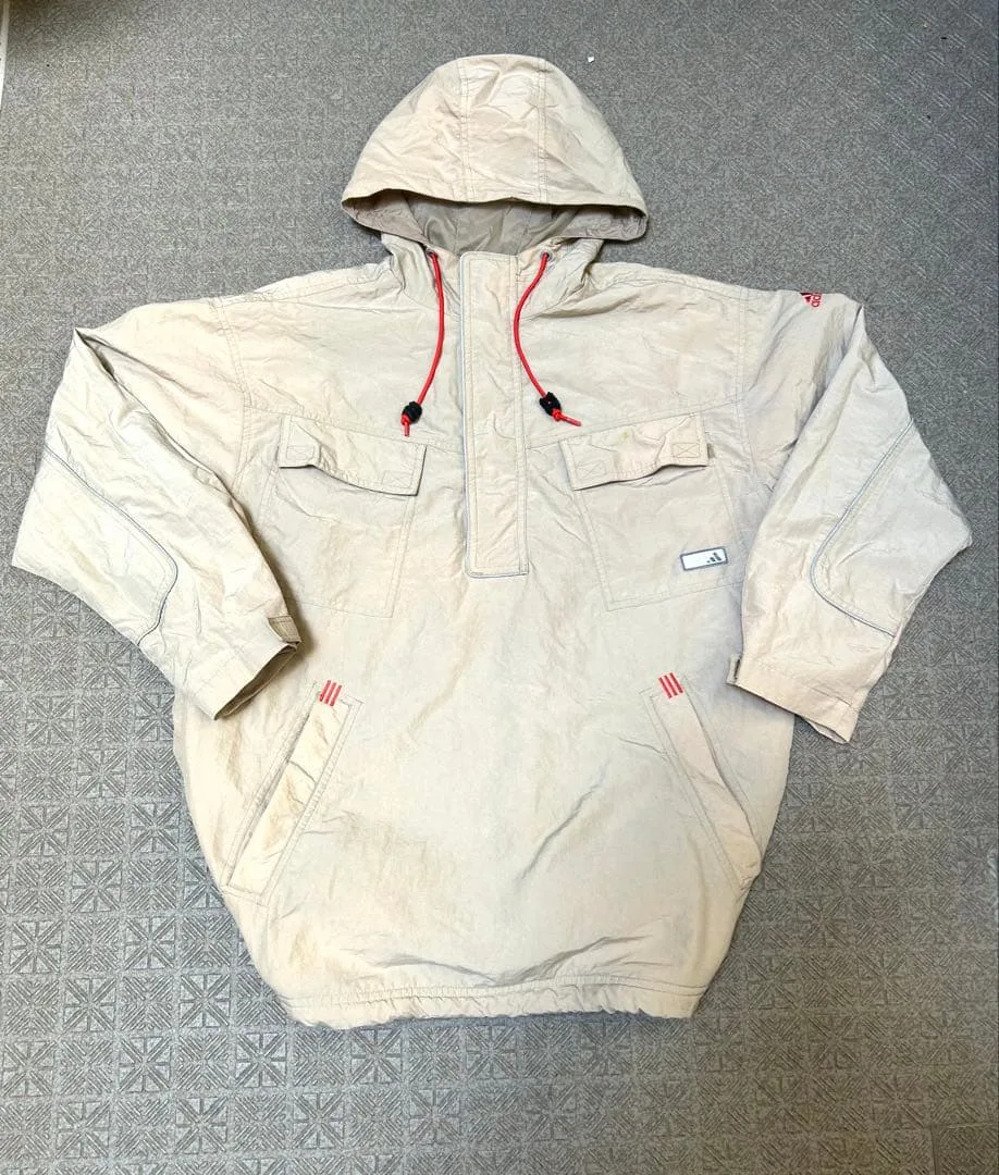 90s 00s adidas 万国旗タグ ナイロンアノラック マウンテンパーカー