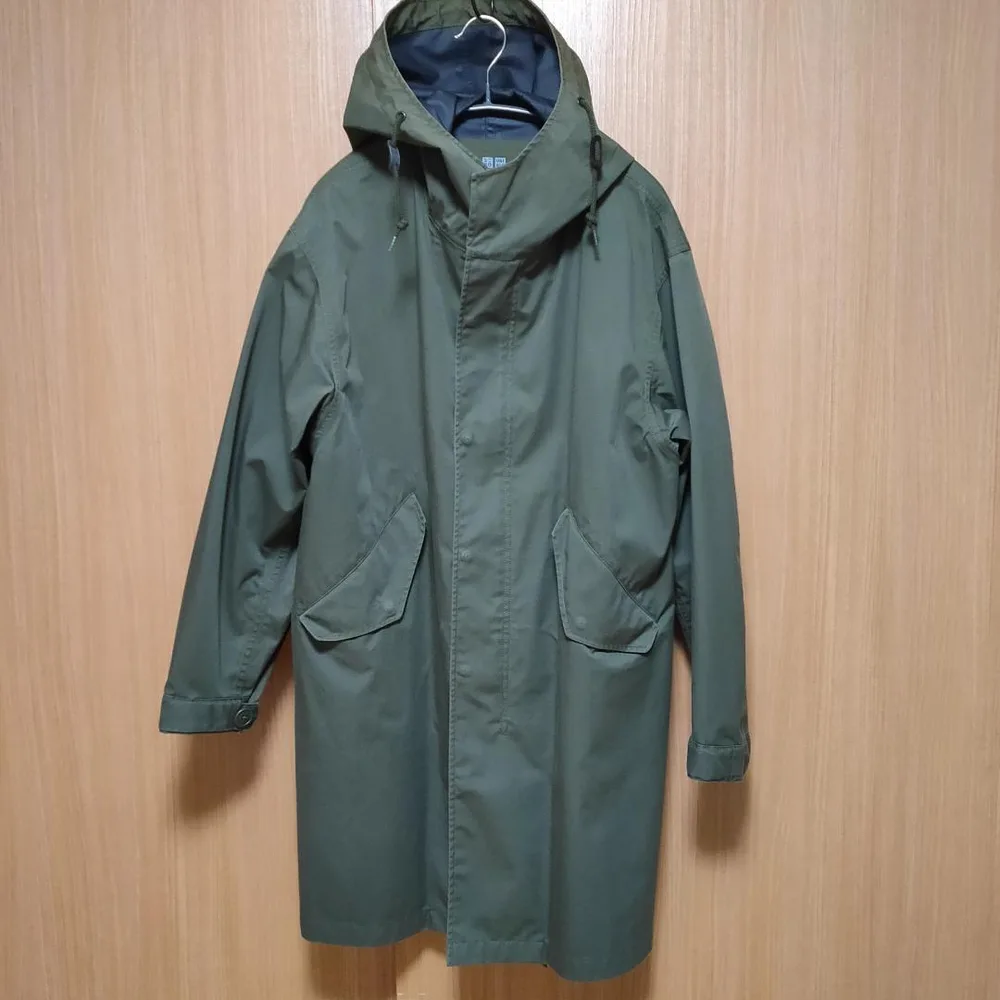 UNIQLO ブロックテックモッズコート S オリーブ