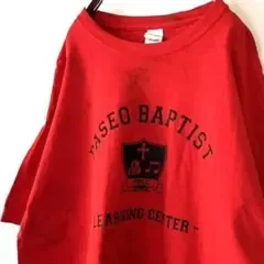ギルダン PASEO BAPTIST Tシャツ XL レッド 赤 古着