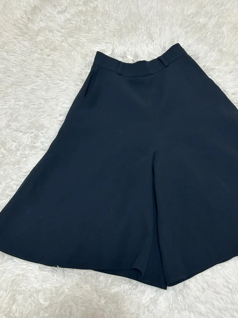 Swingle スウィングル フレア キュロット パンツ XS 黒 Aライン
