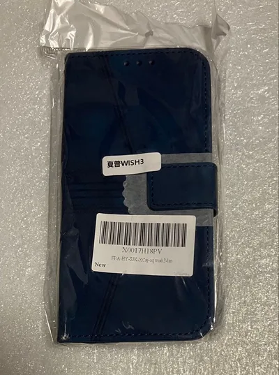 新品 Aquos wish 3 ケース 手帳型 スマホケース ブルー 紺