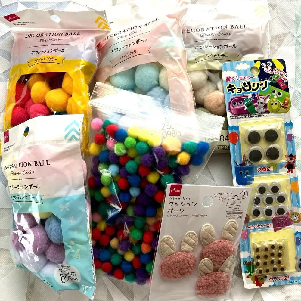 ハンドメイド資材 大量まとめ売り デコレーションボール 目玉パーツ 保育