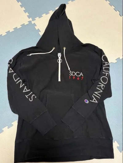 Champion REVERSE WEAVE ハーフジップパーカー L