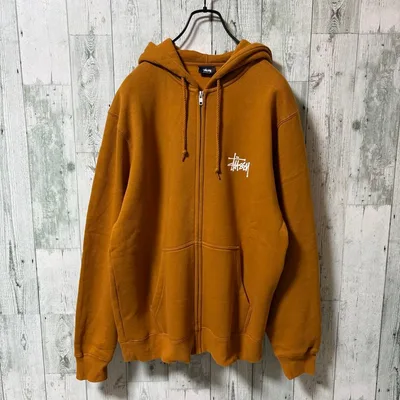 Stussy Zip Parka Camel M Big Logo Good Condition Camel