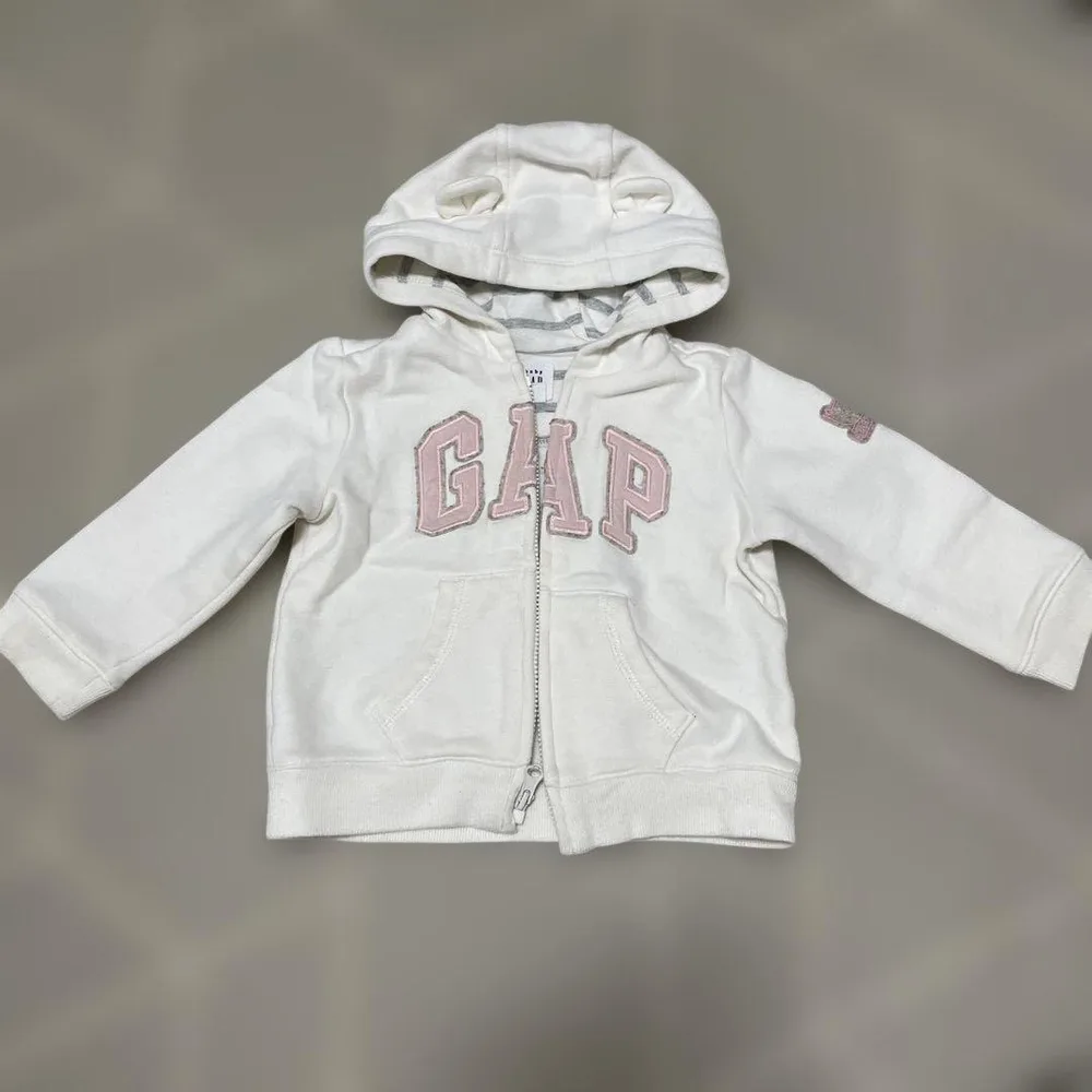 baby GAP 耳付きフード パーカー ホワイト 12-18months