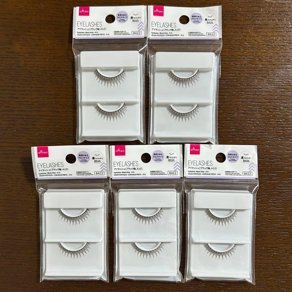 新品未開封 ダイソー つけまつげ アイラッシュ A10 ブラック軸 5個セット
