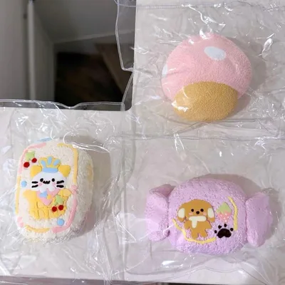 手描き せんべい キャンディ きのこ スクイーズ3点まとめ売り