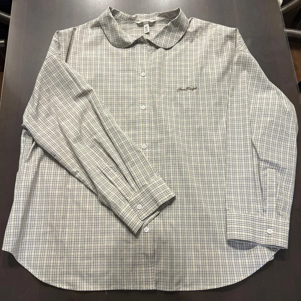 H&M チェック柄 長袖シャツ XL