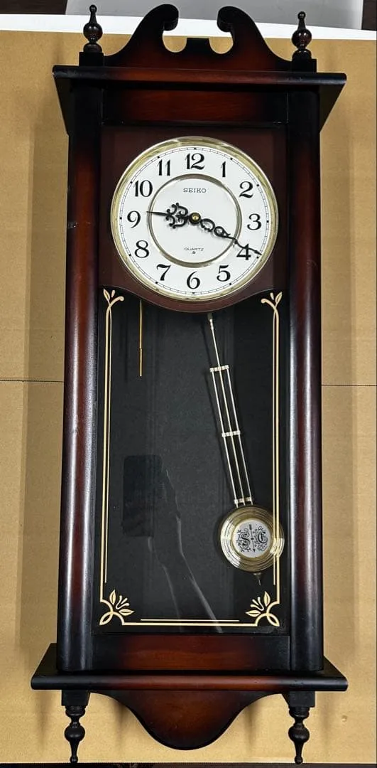 SEIKO 振り子時計 掛時計 PQ841B 【時報機能故障】