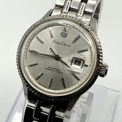 稼働品 SEIKO Chorus 腕時計 手巻き 17石 デイト シルバー