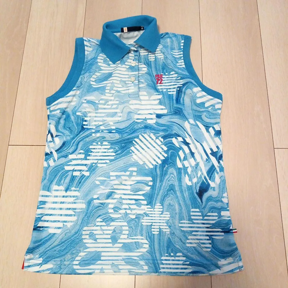 PAR 72 レディース ノースリーブ ポロシャツ ブルー S