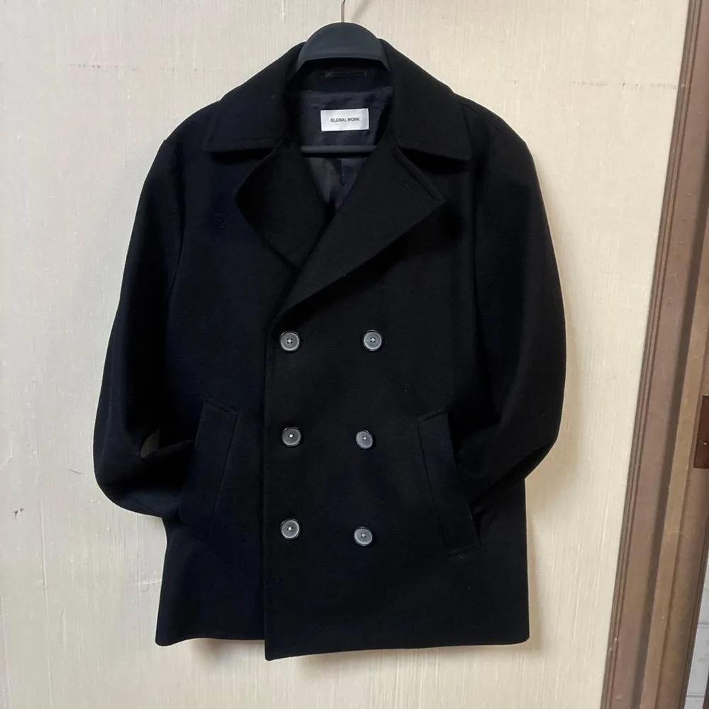 GLOBAL WORK ピーコート ブラック M
