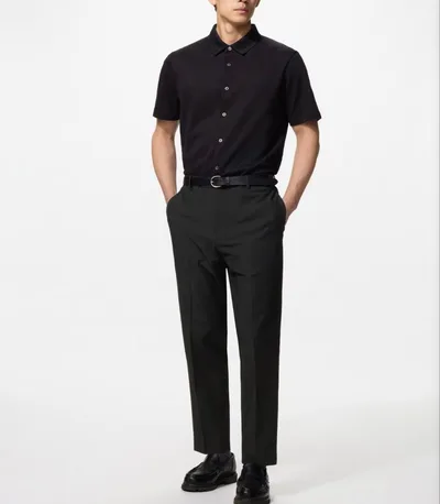 美品!UNIQLO ユニクロ スマートアンクルパンツ ブラック Mサイズ