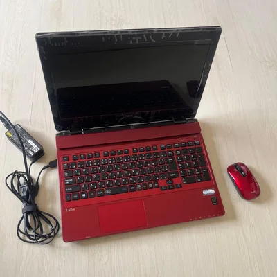 NEC LAVIE ノートパソコン 赤 初期化済 マウス付