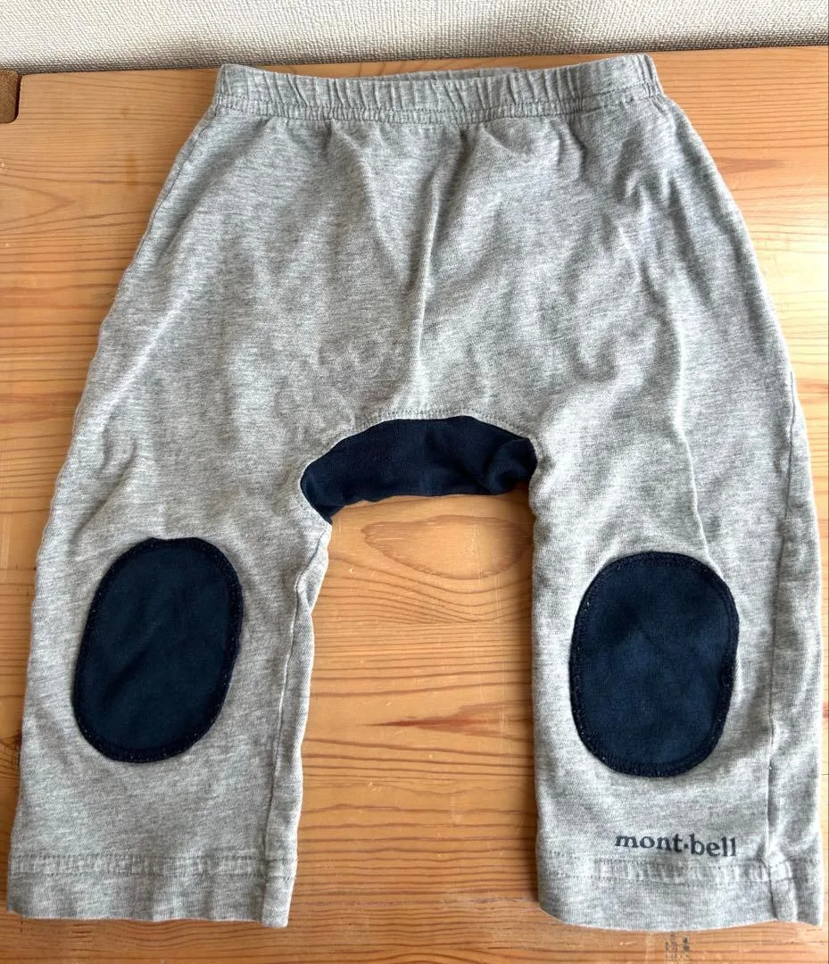 モンベル ベビーパンツ 80cmグレー オーガニックコットン