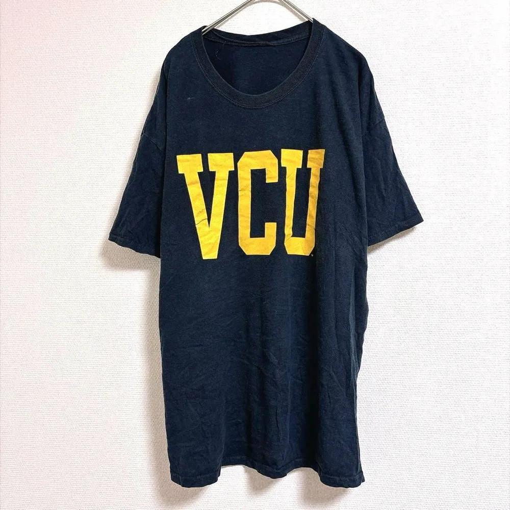 Tシャツ クルーネック 半袖 ロゴ ビッグサイズ 黒 綿 カジュアル